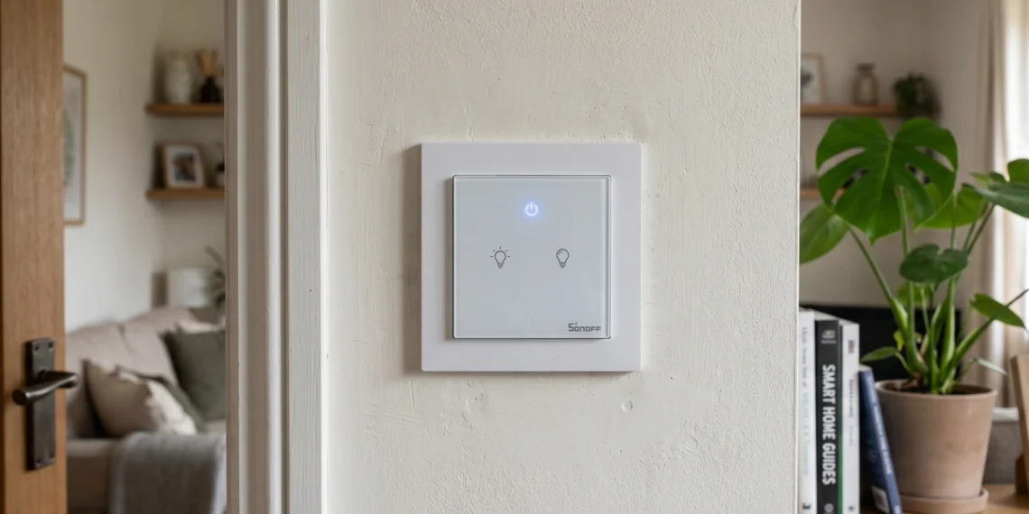 Interrupetor inteligente perfeitamente instalado e funcional. Falando sobre o melhor interruptor inteligente.